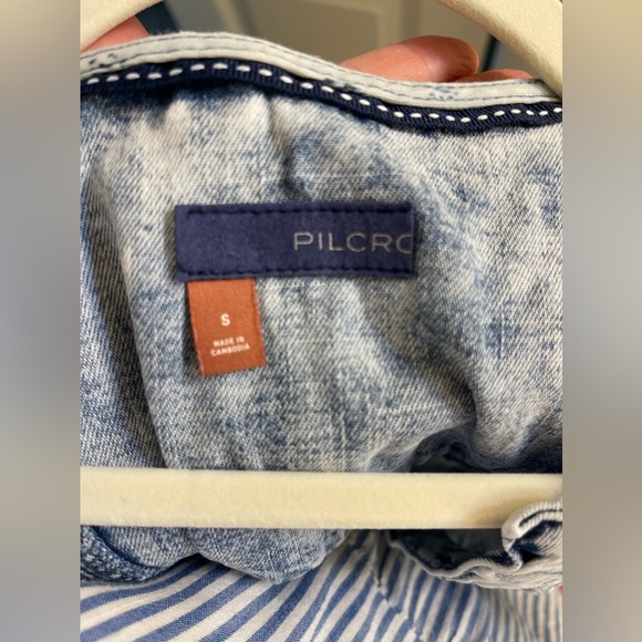 Pilcro Flutter-Sleeve Buttondown Tunic Dress size small anthology - Picture 3 of 3